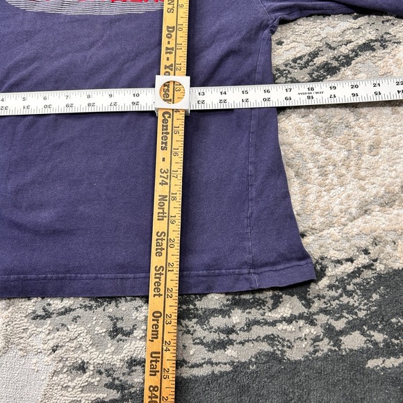 Vintage Ocean Pacific T-Shirt Womens Small Navy Blue Graphic Print Knit Cotton - Picture 6 of 8